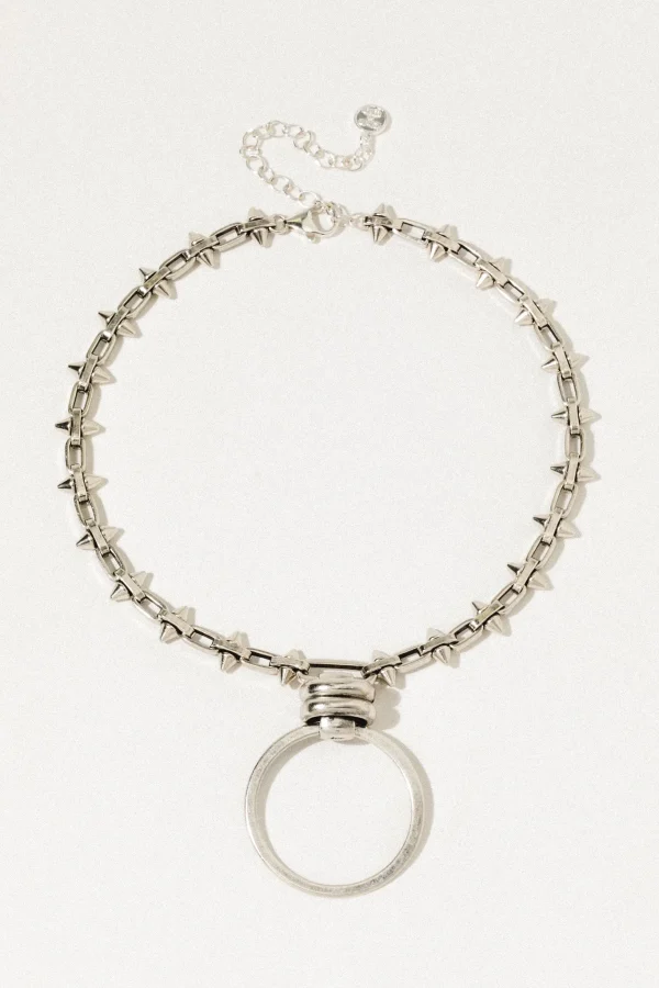 Edgy Spike Chain Necklace - Image 2