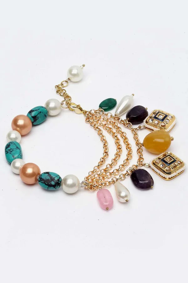 Elegant Multi-Layered Charm Bracelet - Image 3