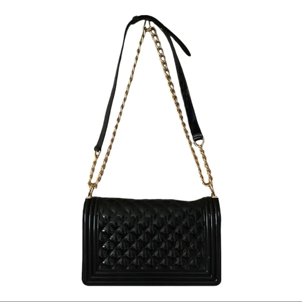 Elegant Black Quilted Shoulder Bag