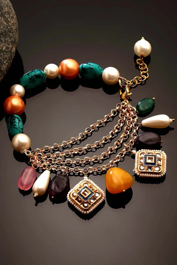 Elegant Multi-Layered Charm Bracelet - Image 2