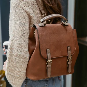 Chic Faux Leather Backpack