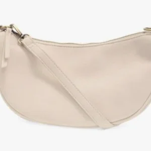 Elegant Beige Crescent Shoulder Bag