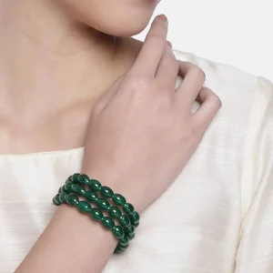 Elegant Green Beaded Bracelet