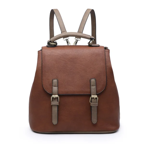Chic Faux Leather Backpack - Image 3