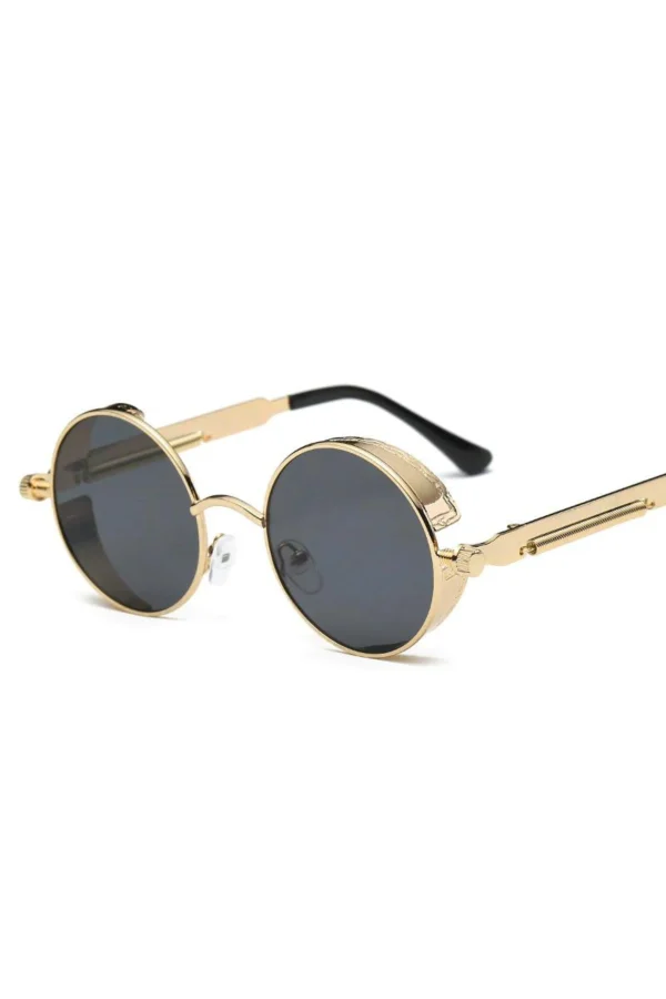 Stylish Vintage Round Sunglasses - Image 5