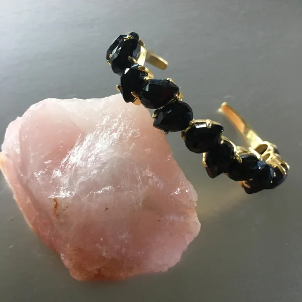 Chic Black Crystal Bracelet - Image 2