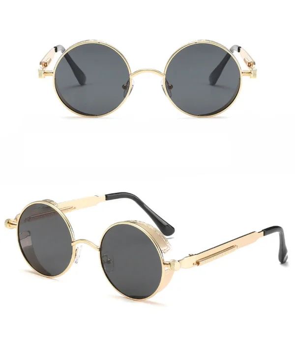 Stylish Vintage Round Sunglasses - Image 6