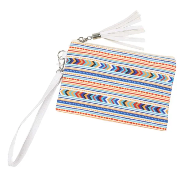 Colorful Chevron Pattern Wristlet Clutch - Image 3