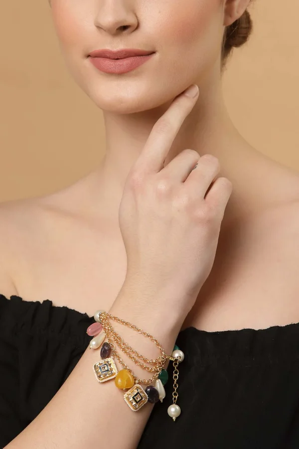 Elegant Multi-Layered Charm Bracelet