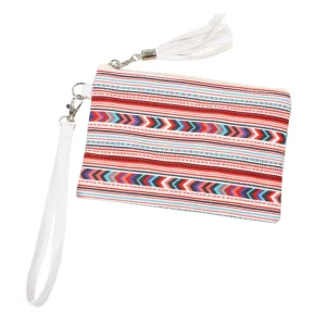 Colorful Chevron Pattern Wristlet Clutch