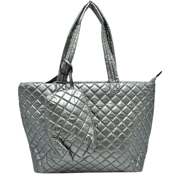 Stylish Quilted Tote Bag - Image 4