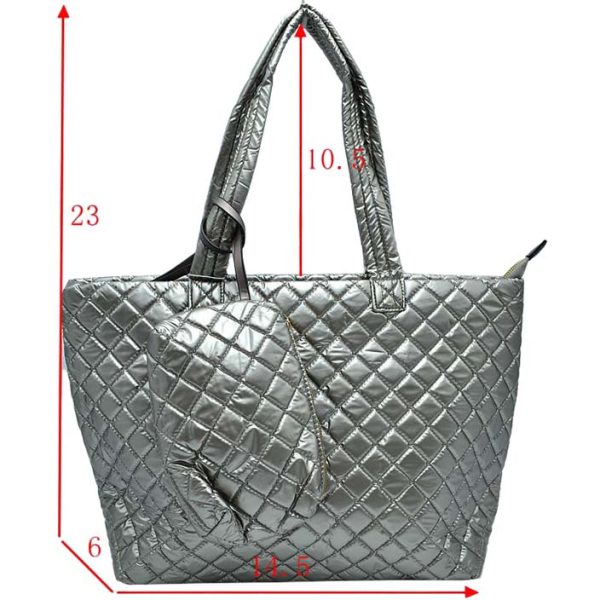 Stylish Quilted Tote Bag - Image 16