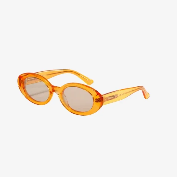 Stylish Amber Oval Sunglasses - Image 4