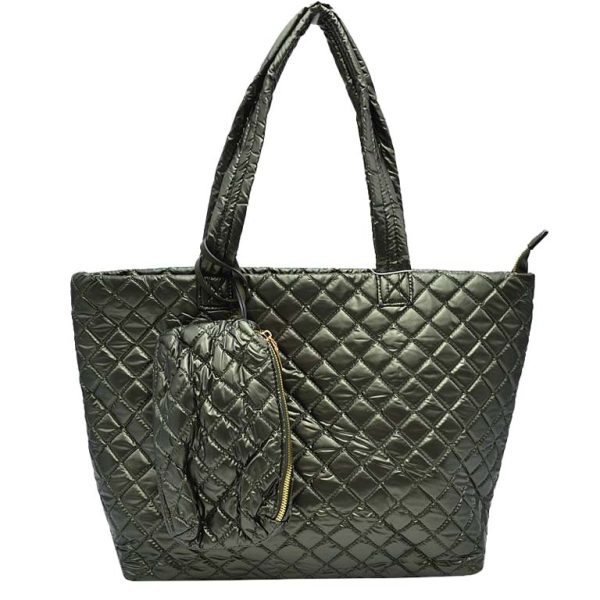 Stylish Quilted Tote Bag - Image 10