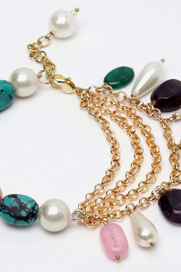 Elegant Multi-Layered Charm Bracelet - Image 4