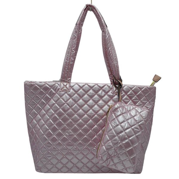 Stylish Quilted Tote Bag - Image 9
