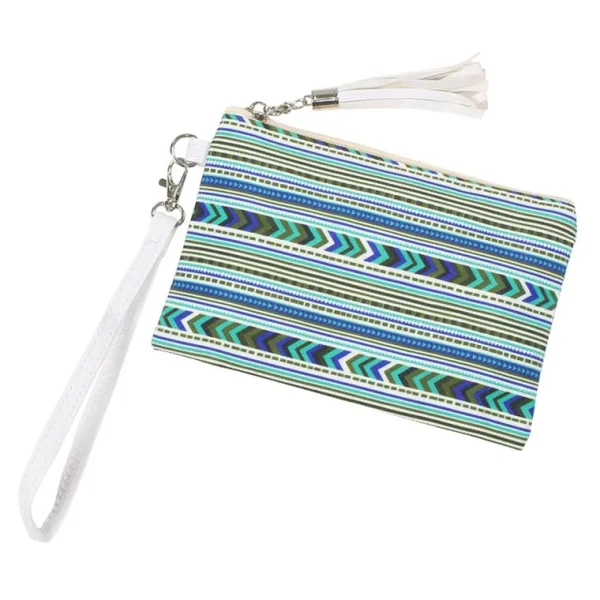 Colorful Chevron Pattern Wristlet Clutch - Image 2