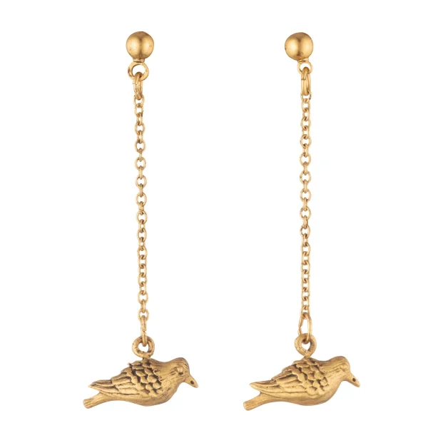 Charming Bird Chain Earrings - Image 2